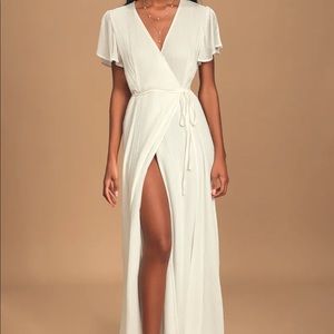 Lulu’s White Wrap Dress